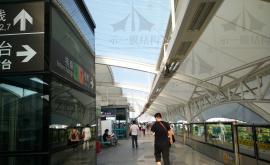 上海龍陽路地鐵站膜結構 PTFE ETFE