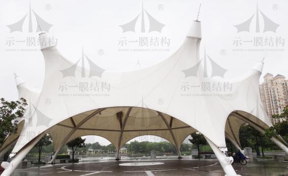 上海松江城市廣場膜結構雨棚